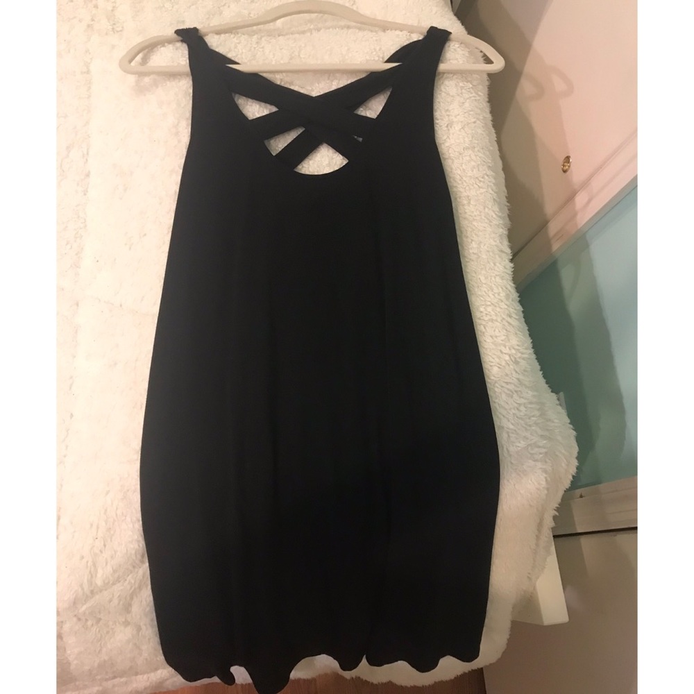 American Eagle simple criss-cross black dress
